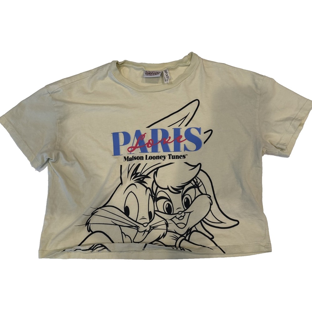 DeFacto Girls Looney Tunes T-Shirt Mint Green Bugs Bunny Cropped 11-12Y